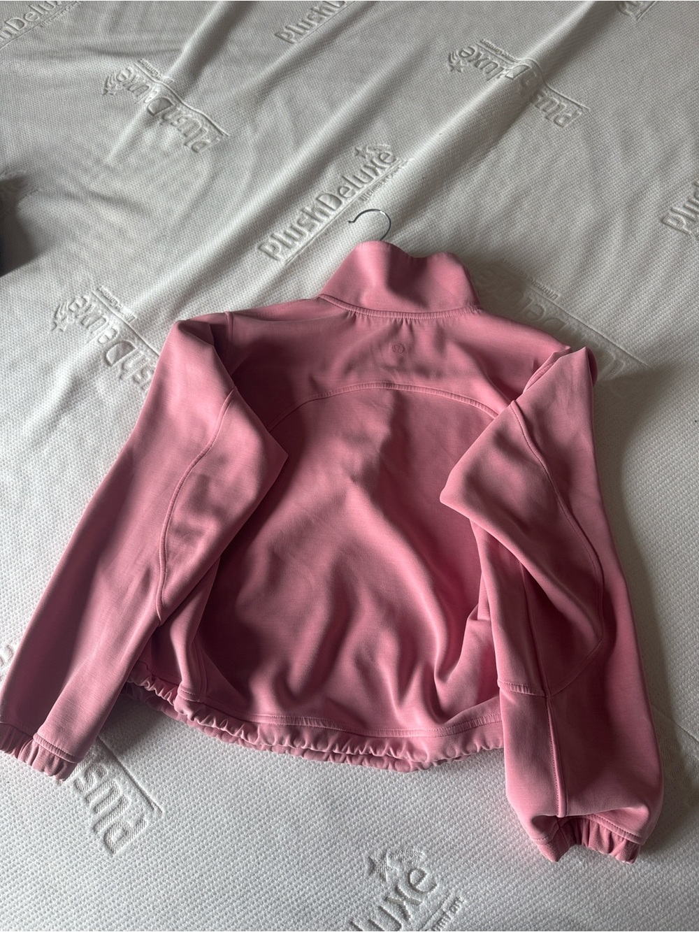 Lululemon Brushed Softstreme Half Zip in Color Pink Tide